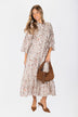 Alice Dress Long Sleeve 53" (Ivory Pattern)
