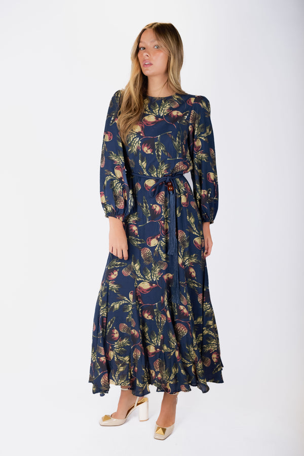Catherine Dress 53" (Navy Pattern)