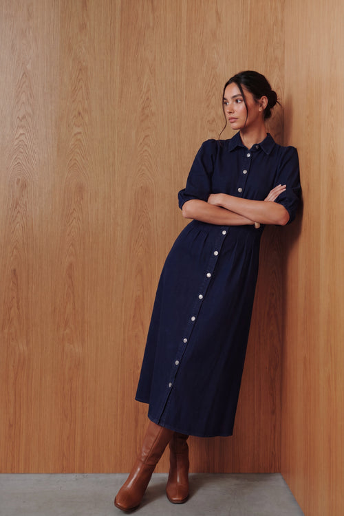 Ruth Dress (Dark Blue)