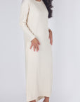 REESE DRESS LONG SLEEVE (IVORY) - Yakira Bella