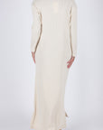 REESE DRESS LONG SLEEVE (IVORY) - Yakira Bella