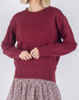 OVERSIZED SWEATER (BURGUNDY) - Yakira Bella