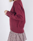 OVERSIZED SWEATER (BURGUNDY) - Yakira Bella