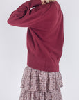 OVERSIZED SWEATER (BURGUNDY) - Yakira Bella