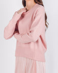 OVERSIZED SWEATER (LIGHT PINK) - Yakira Bella