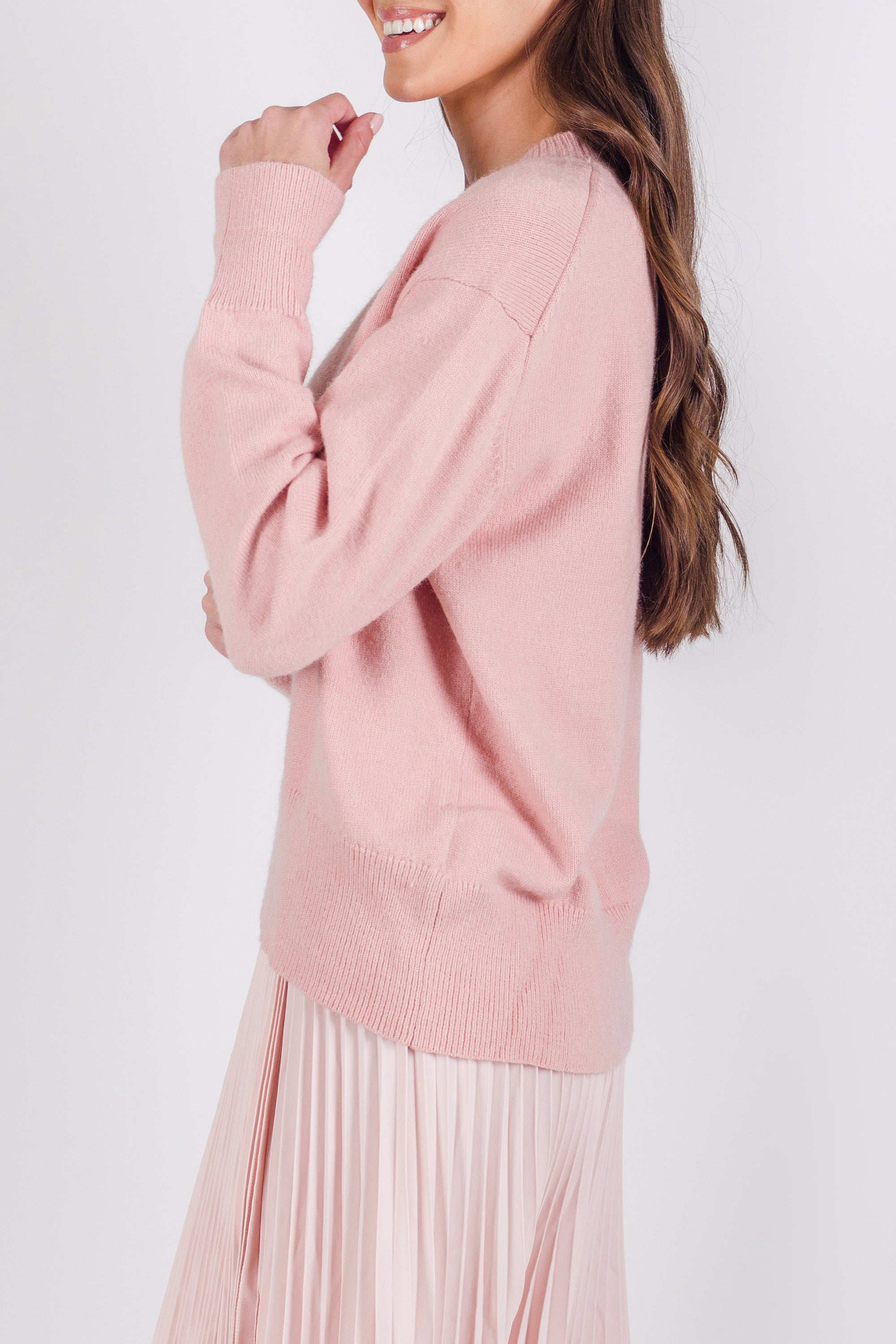 OVERSIZED SWEATER (LIGHT PINK) - Yakira Bella