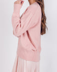 OVERSIZED SWEATER (LIGHT PINK) - Yakira Bella