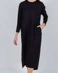 REESE DRESS LONG SLEEVE (BLACK) - Yakira Bella