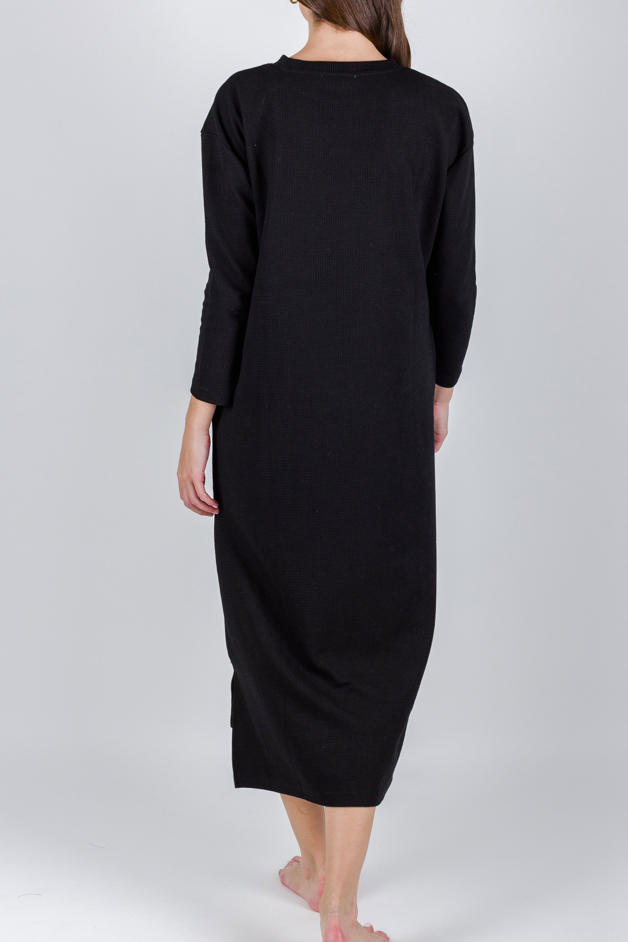 REESE DRESS LONG SLEEVE (BLACK) - Yakira Bella