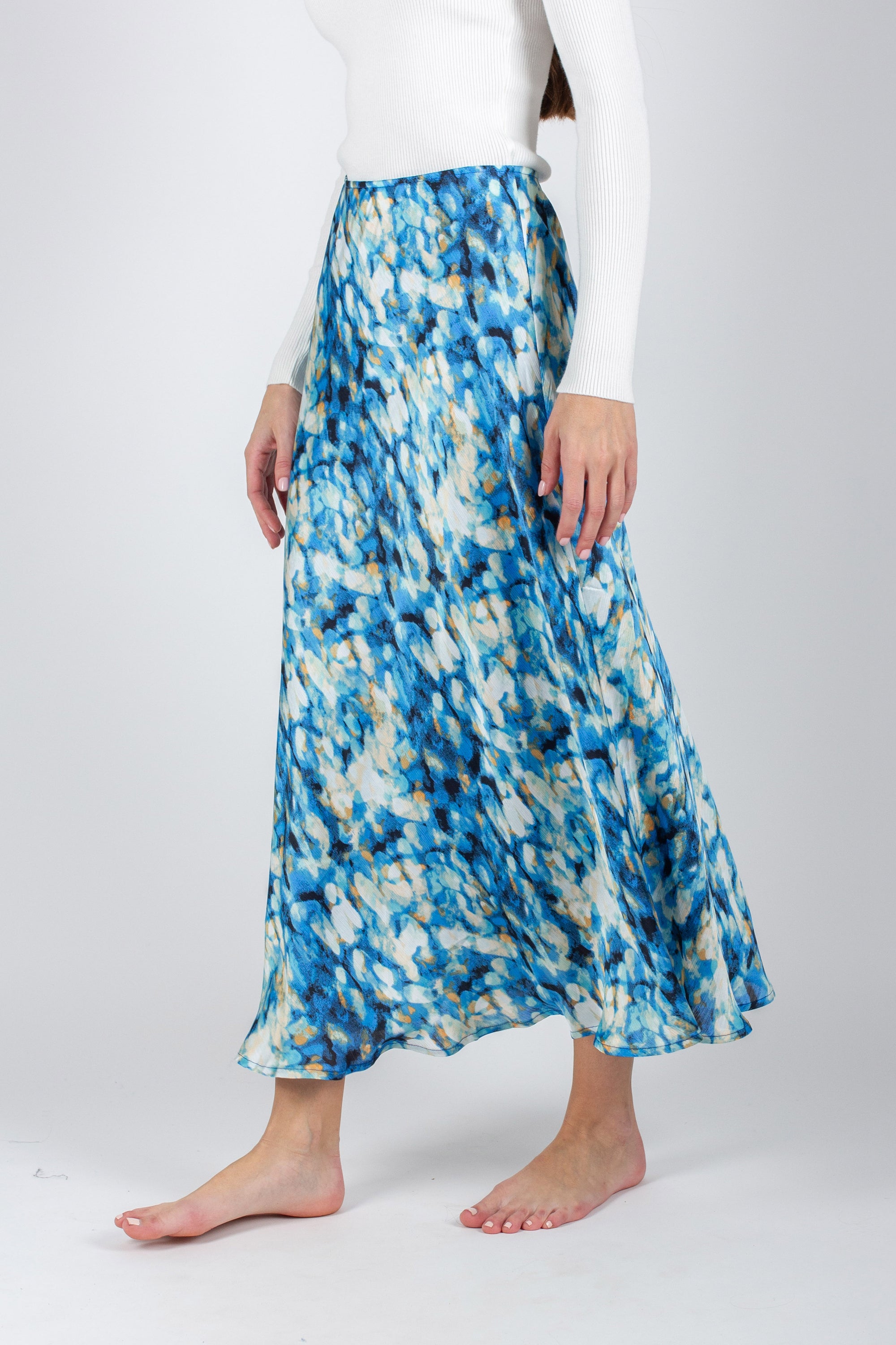 DAKOTA SKIRT (BLUE/WHITE) - Yakira Bella