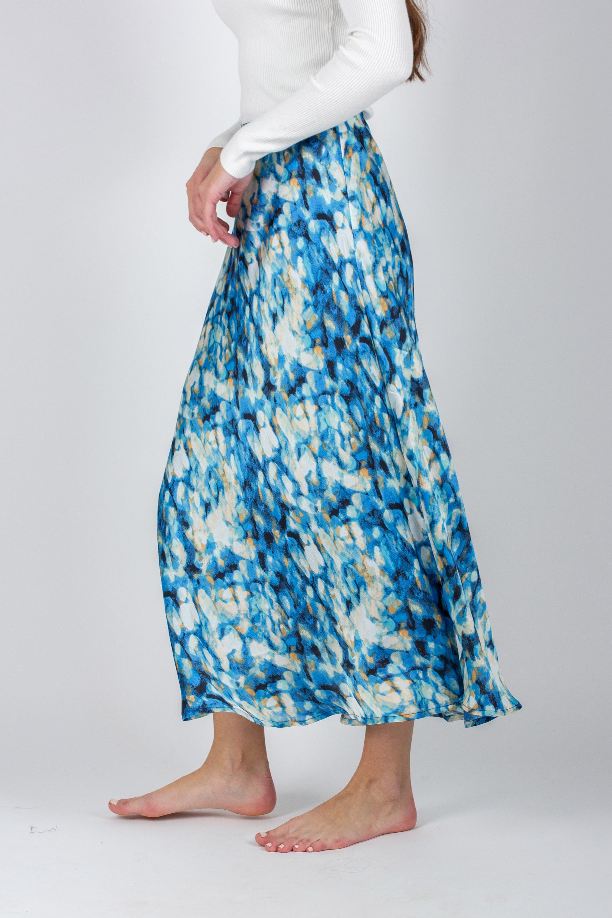 DAKOTA SKIRT (BLUE/WHITE) - Yakira Bella