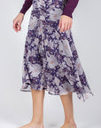 SYLVIE SKIRT (PURPLE FLOWER) - Yakira Bella