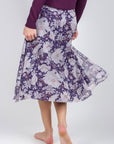 SYLVIE SKIRT (PURPLE FLOWER) - Yakira Bella