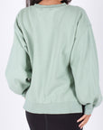 CREWNECK SIDE SLIT SWEATSHIRT (LIGHT GREEN)