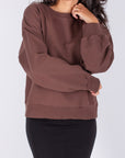 CREWNECK SWEATSHIRT (DARK BROWN)