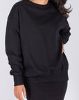 OVERSIZED CREWNECK SWEATSHIRT (BLACK)