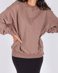 OVERSIZED CREWNECK SWEATSHIRT (MOCHA)