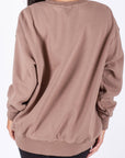 OVERSIZED CREWNECK SWEATSHIRT (MOCHA)