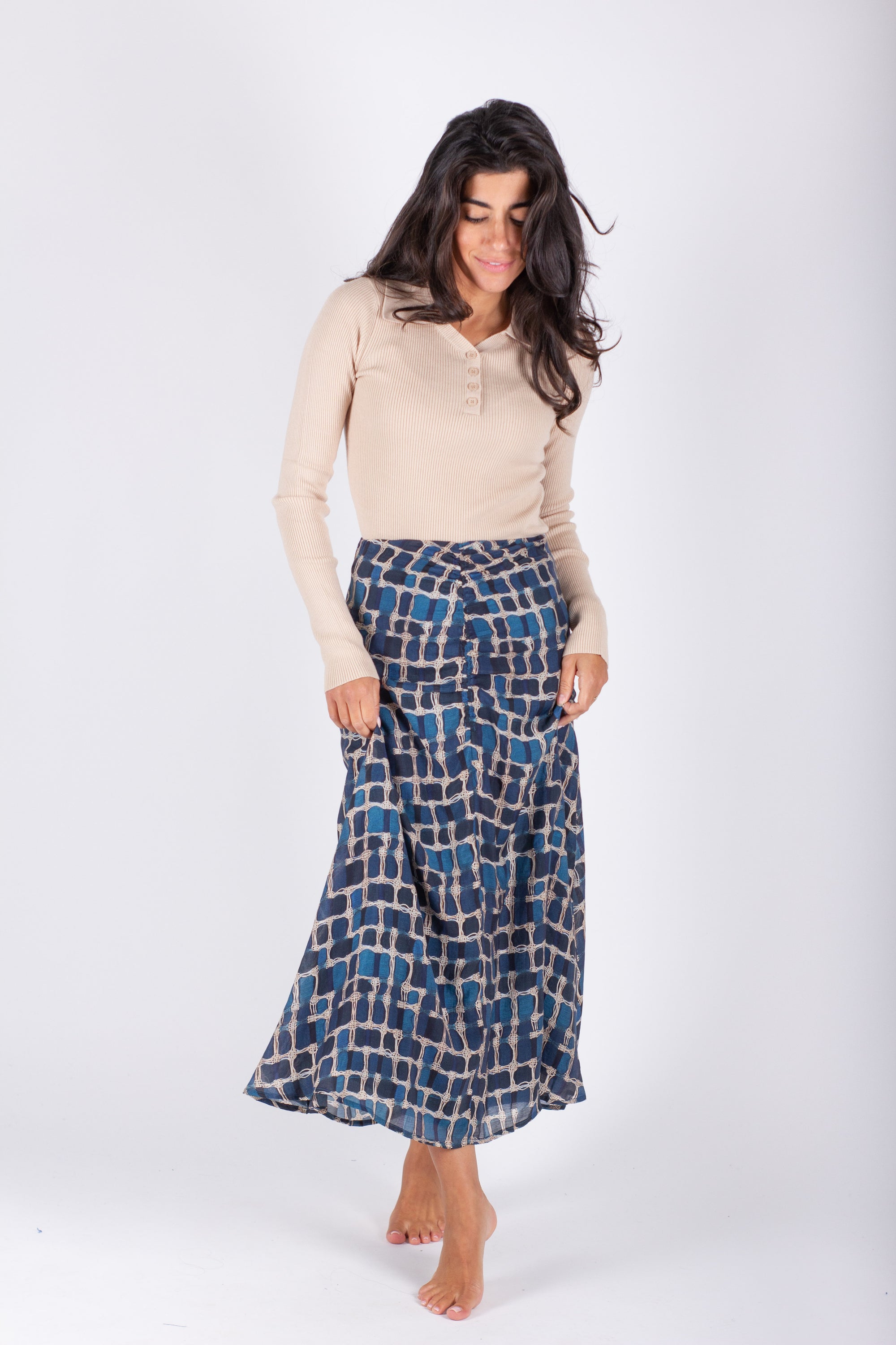 SYLVIE SKIRT (NAVY)