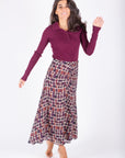 SYLVIE SKIRT (BURGUNDY)