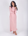 REESE DRESS LONG SLEEVE (PINK) - Yakira Bella