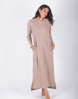 REESE DRESS LONG SLEEVE (BROWN) - Yakira Bella