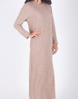 REESE DRESS LONG SLEEVE (BROWN) - Yakira Bella