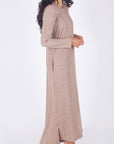 REESE DRESS LONG SLEEVE (BROWN) - Yakira Bella