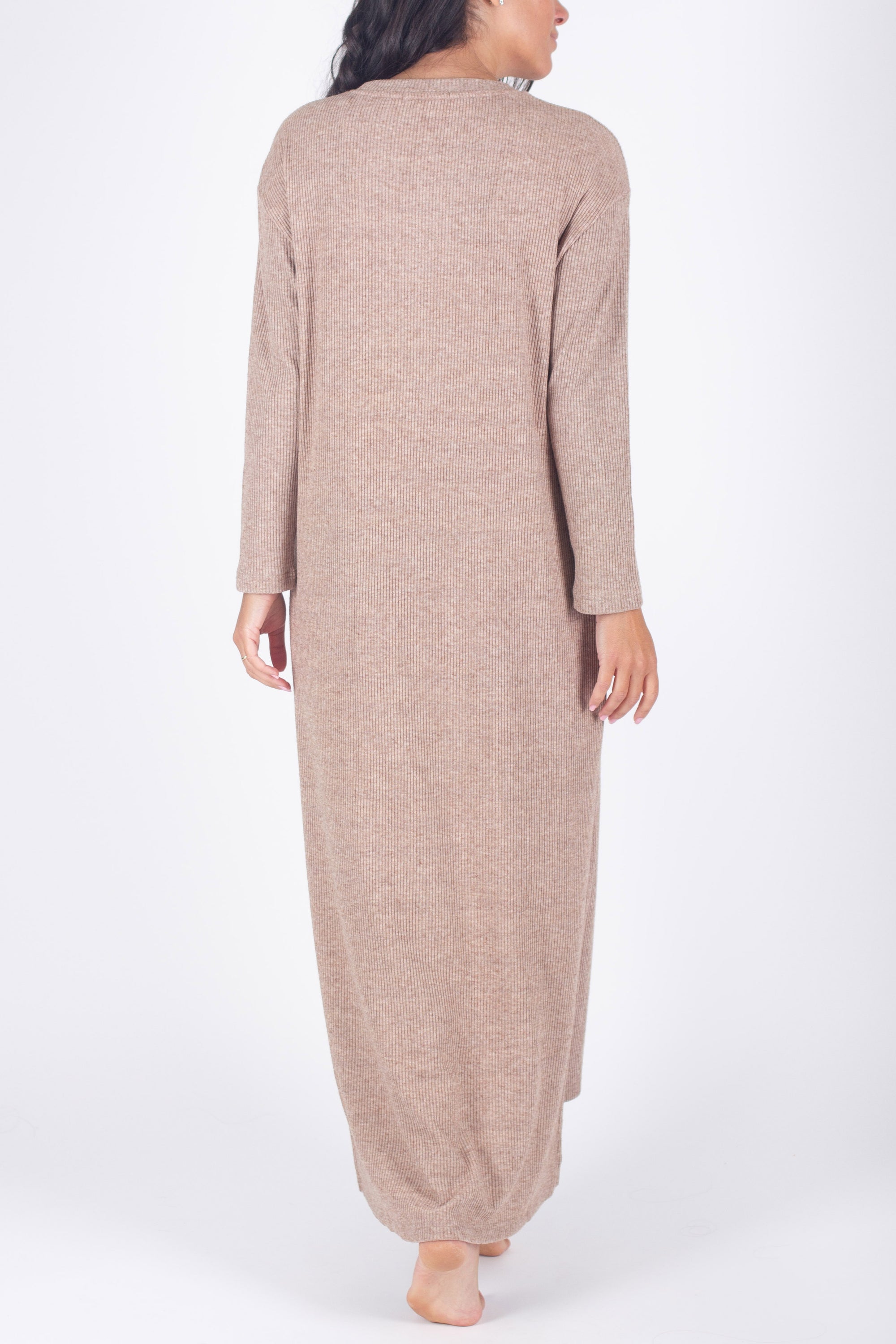 REESE DRESS LONG SLEEVE (BROWN) - Yakira Bella