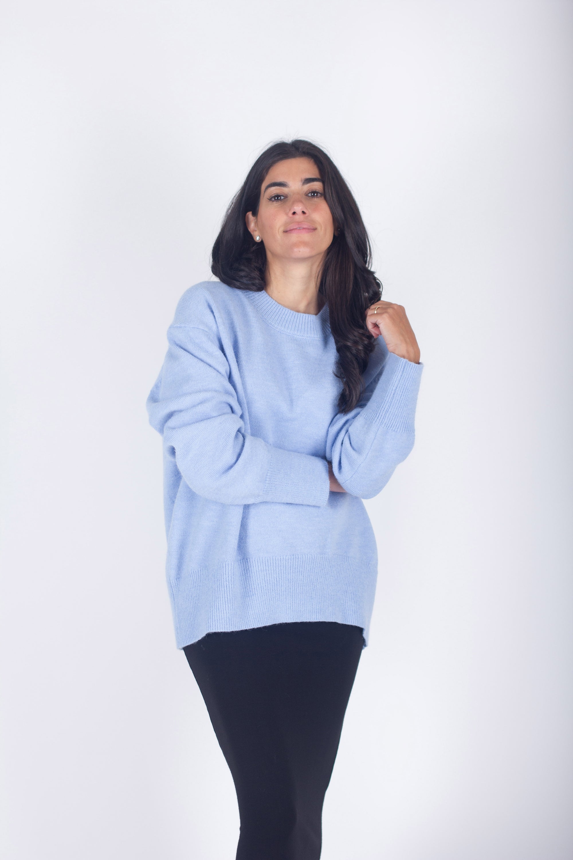 OVERSIZED SWEATER (LIGHT BLUE) - Yakira Bella