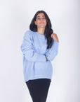 OVERSIZED SWEATER (LIGHT BLUE) - Yakira Bella