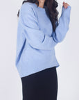 OVERSIZED SWEATER (LIGHT BLUE) - Yakira Bella