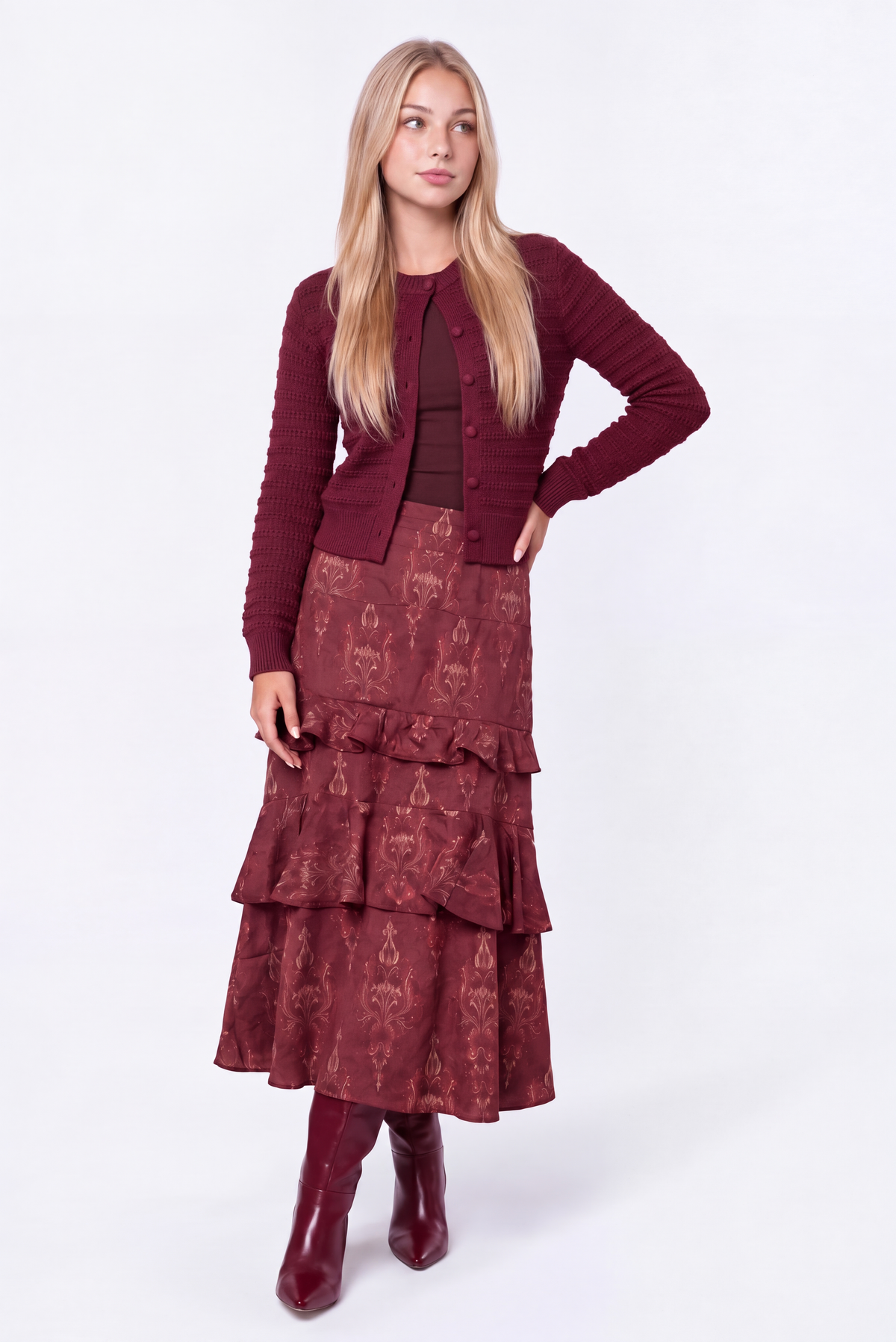 Lucca Cardigan (Raspberry)