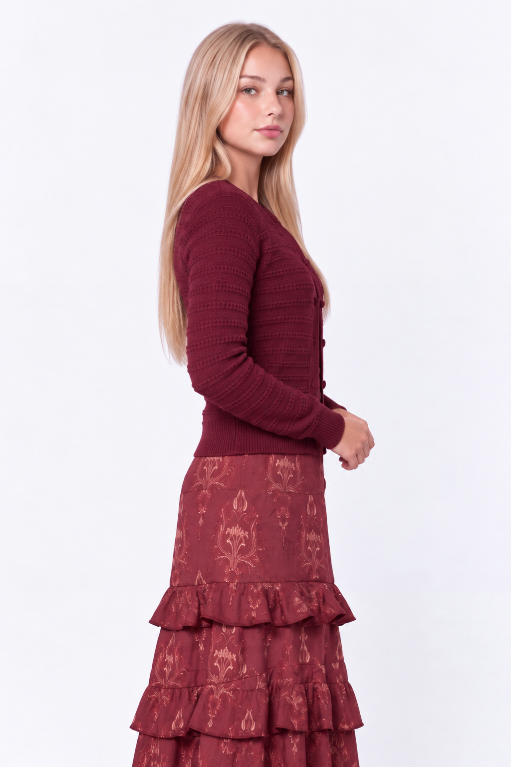 Lucca Cardigan (Raspberry)
