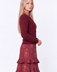 Lucca Cardigan (Raspberry)