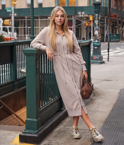 Mina Dress 50" (Khaki)