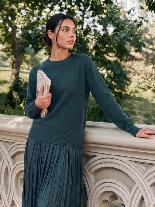 Oversized Sweater (Teal Green) + Coralie Skirt (Teal Green)