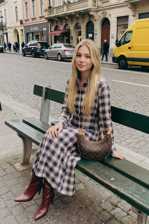 Kiera Dress (Black Plaid)