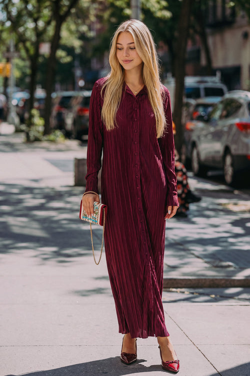 Maggie Dress (Burgundy)