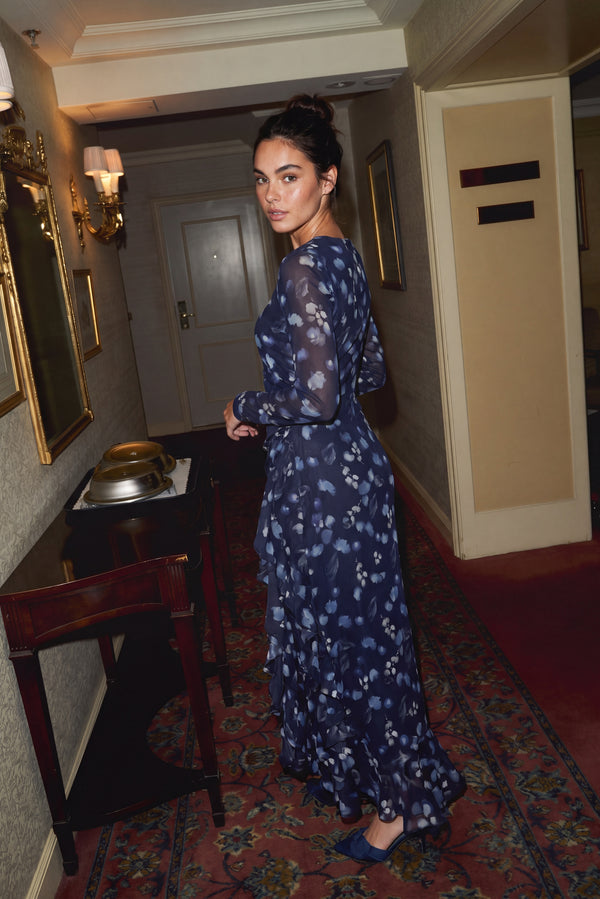 Stacey Dress (Blue Pattern)