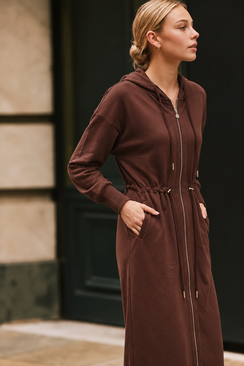Mina Dress 50" (Dark Brown)