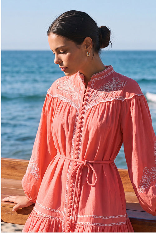 Allison Dress (Pink White)