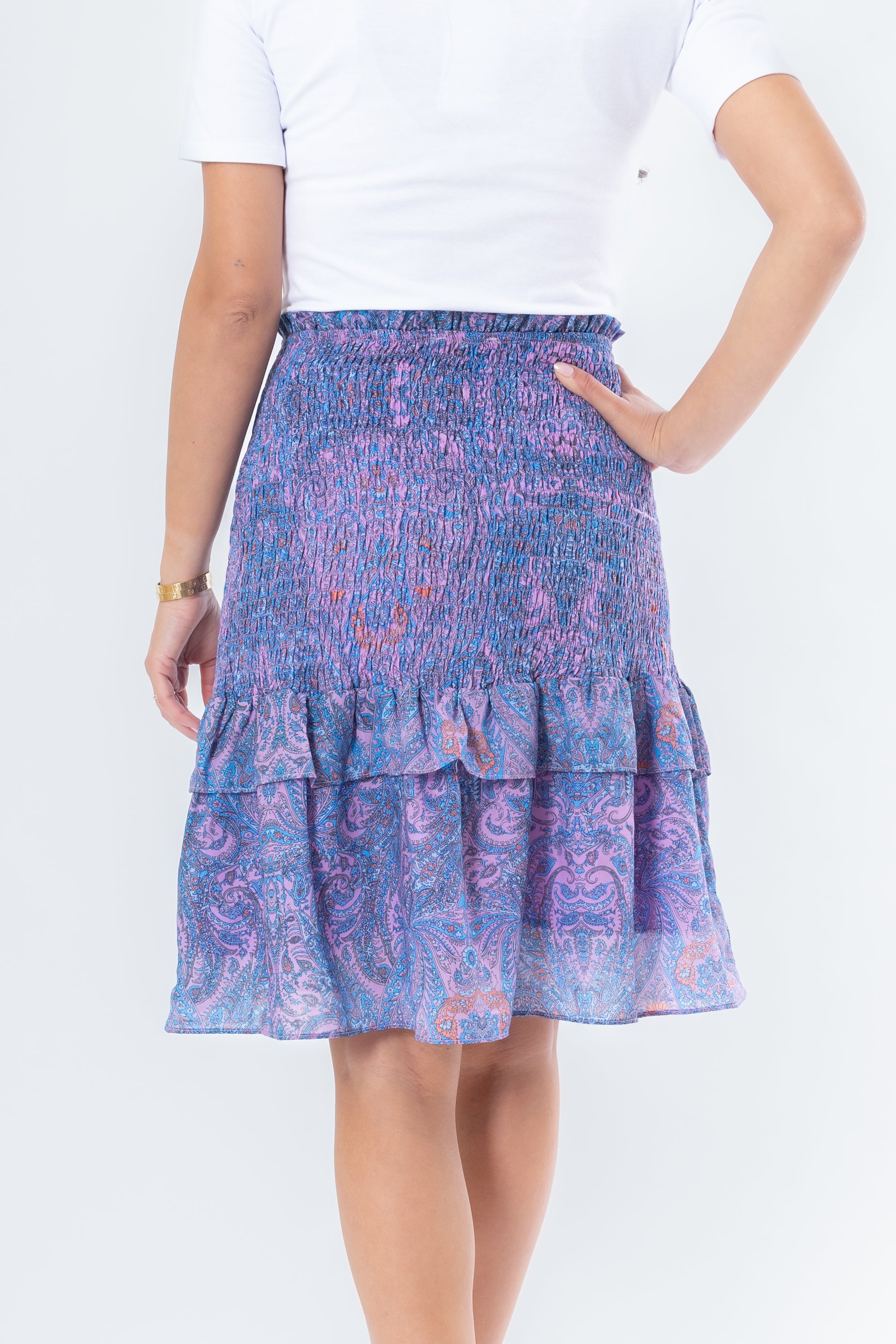 EMILY SKIRT (LILAC/NAVY) 20&quot;