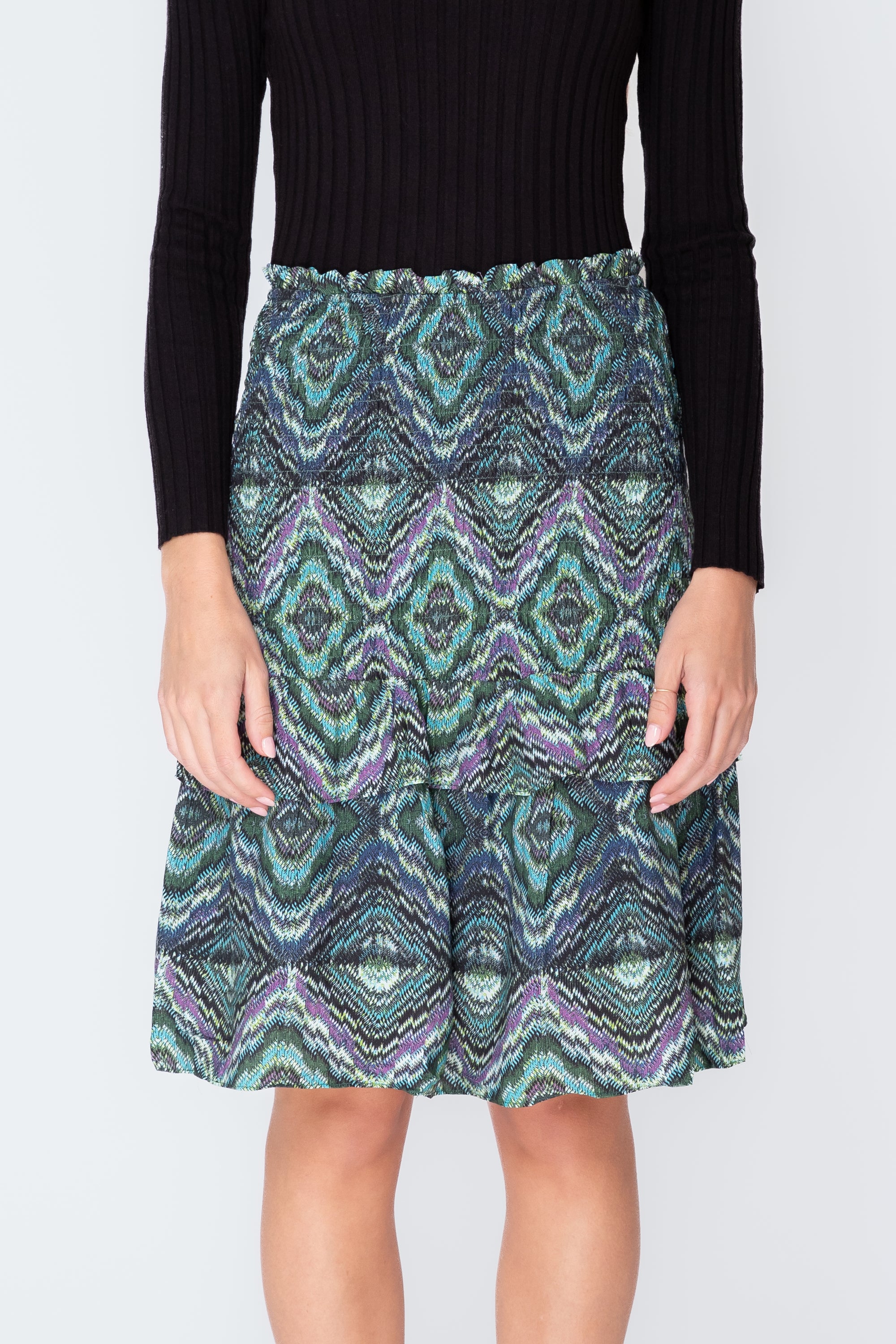 EMILY SKIRT (GREEN/MULTI) 23&quot;