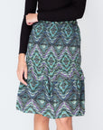 EMILY SKIRT (GREEN/MULTI) 23"