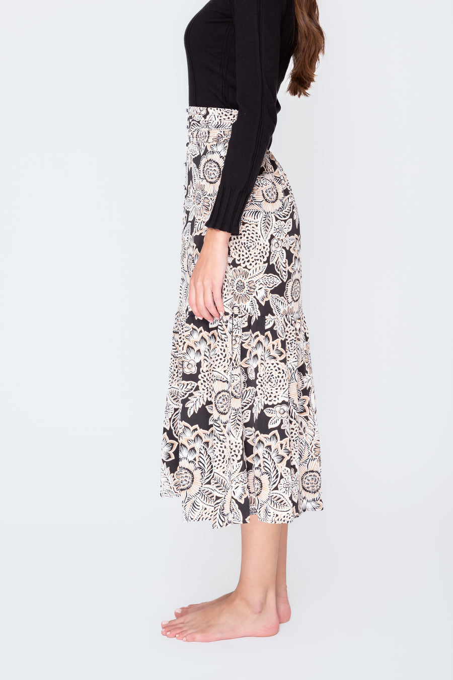 GWENYTH SKIRT (Black/Patchwork)