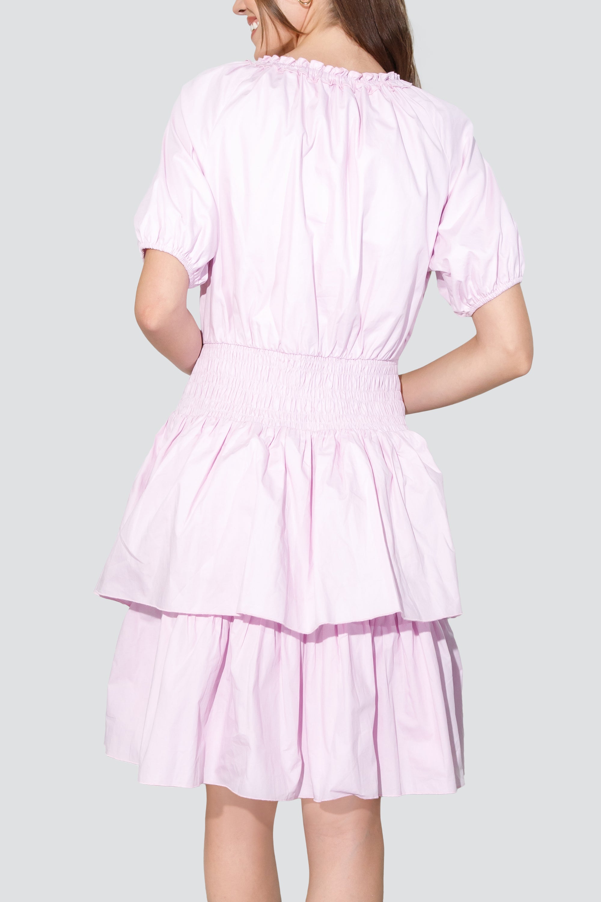 ZENA DRESS Short Sleeve (LIGHT LILAC) 39&quot;
