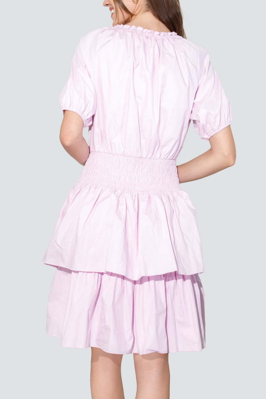 ZENA DRESS Short Sleeve (LIGHT LILAC) 39"