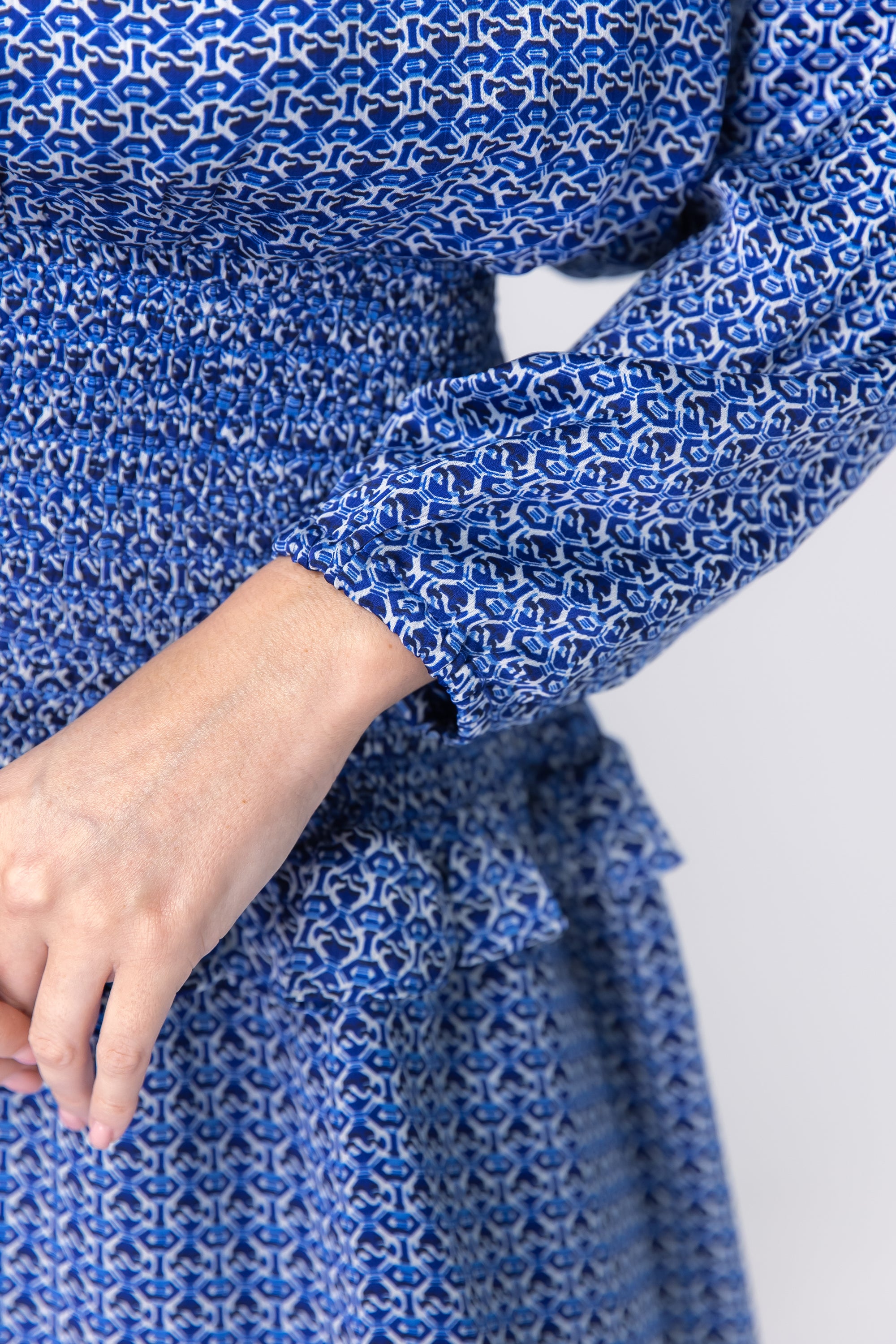 EMILY DRESS Long Sleeve (BLUE) 37&quot;