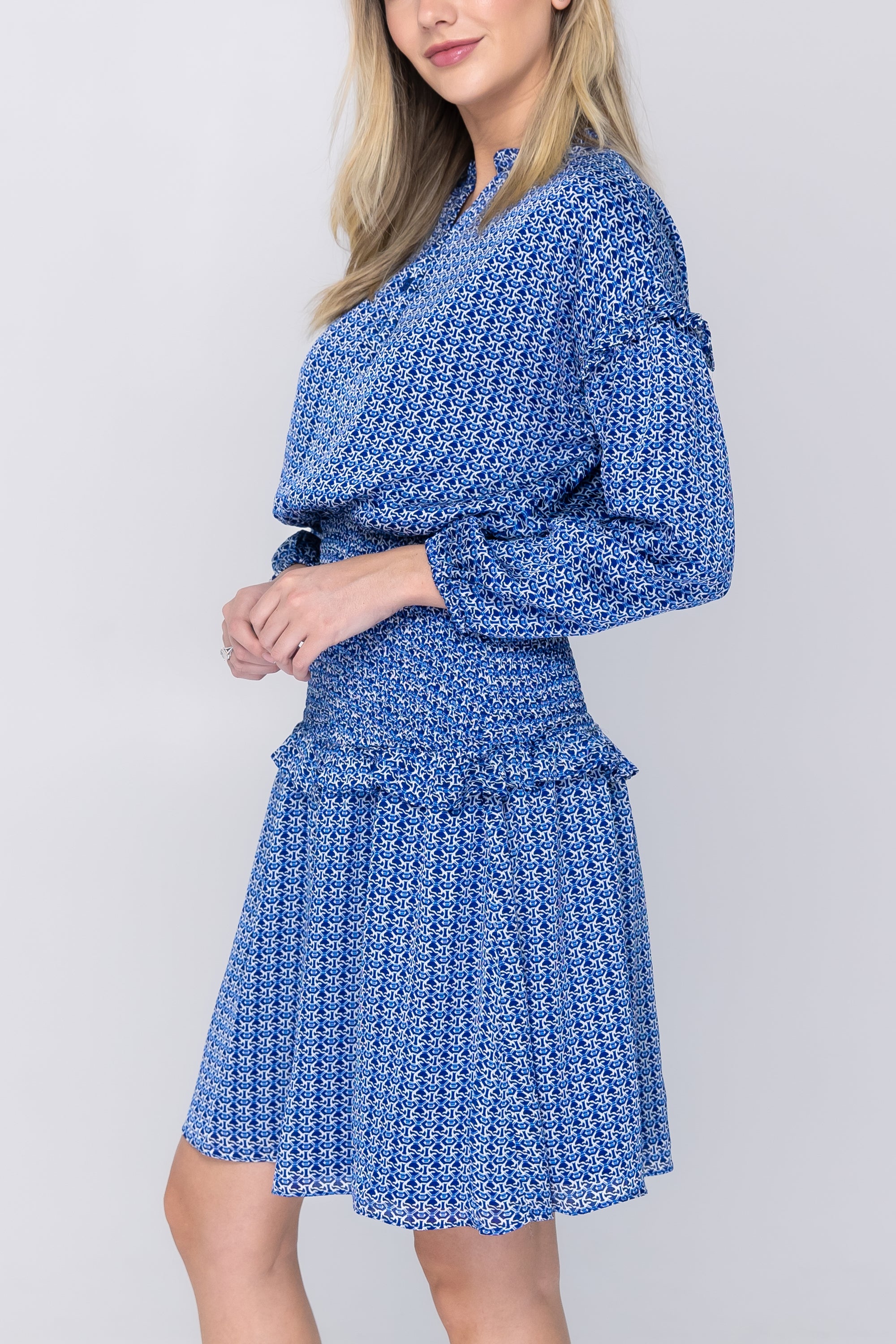 EMILY DRESS Long Sleeve (BLUE) 41&quot;